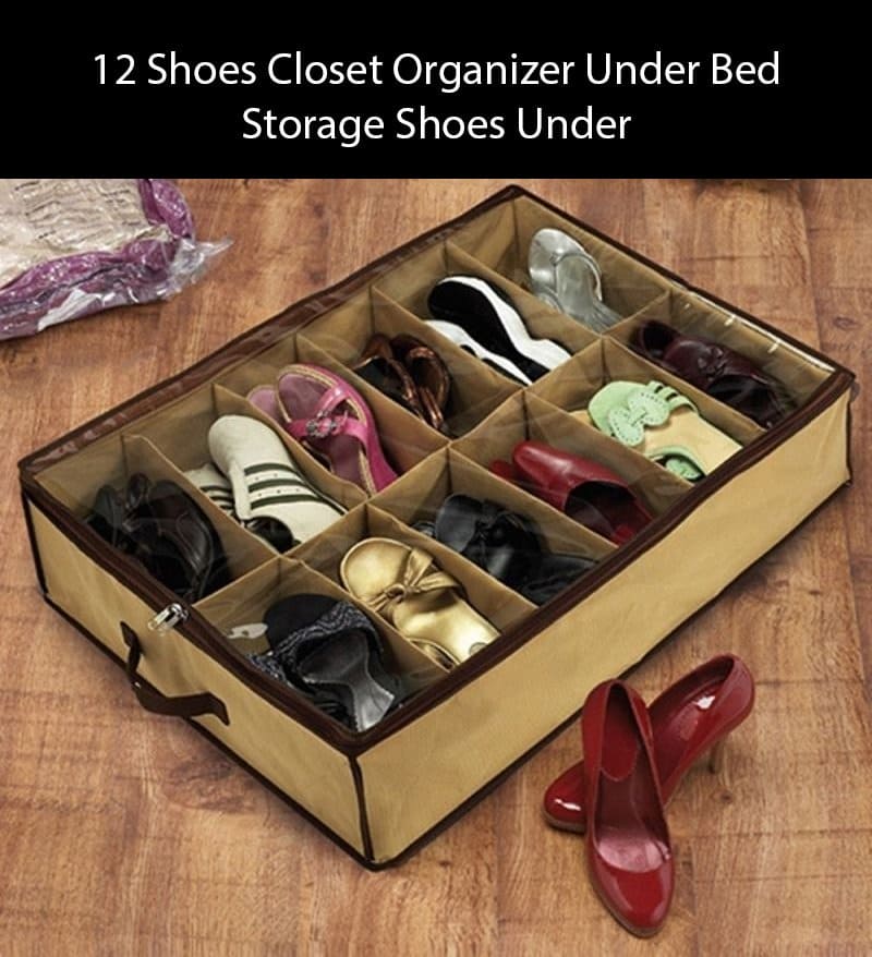 12 Compartment Non Woven Shoe Organizer, Underbed Shoe Storage Bag, Easy To Carry Shoe Bag 12 Compartment Non Woven Shoe Organizer, Underbed Shoe Storage Bag, Easy To Carry Shoe Bag